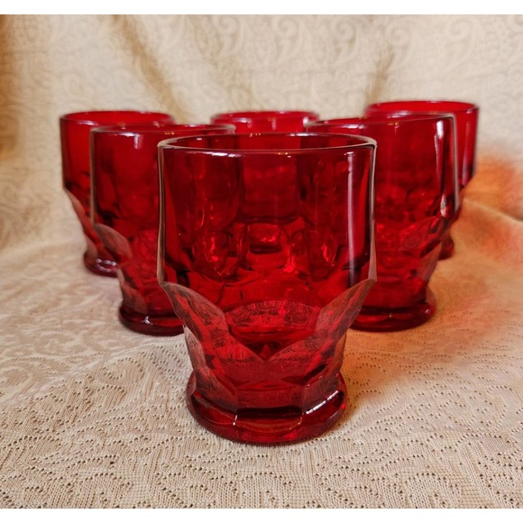 Viking Other - Viking Glass Georgian Ruby Red Rocks or Juice Glasses